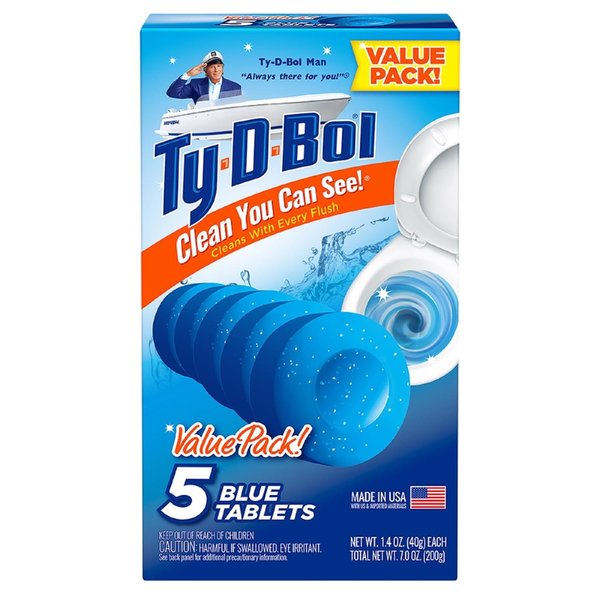 Ty-D-Bol Blue Spruce Scent Automatic Toilet Bowl Cleaner 7 oz Tablet 675040.10